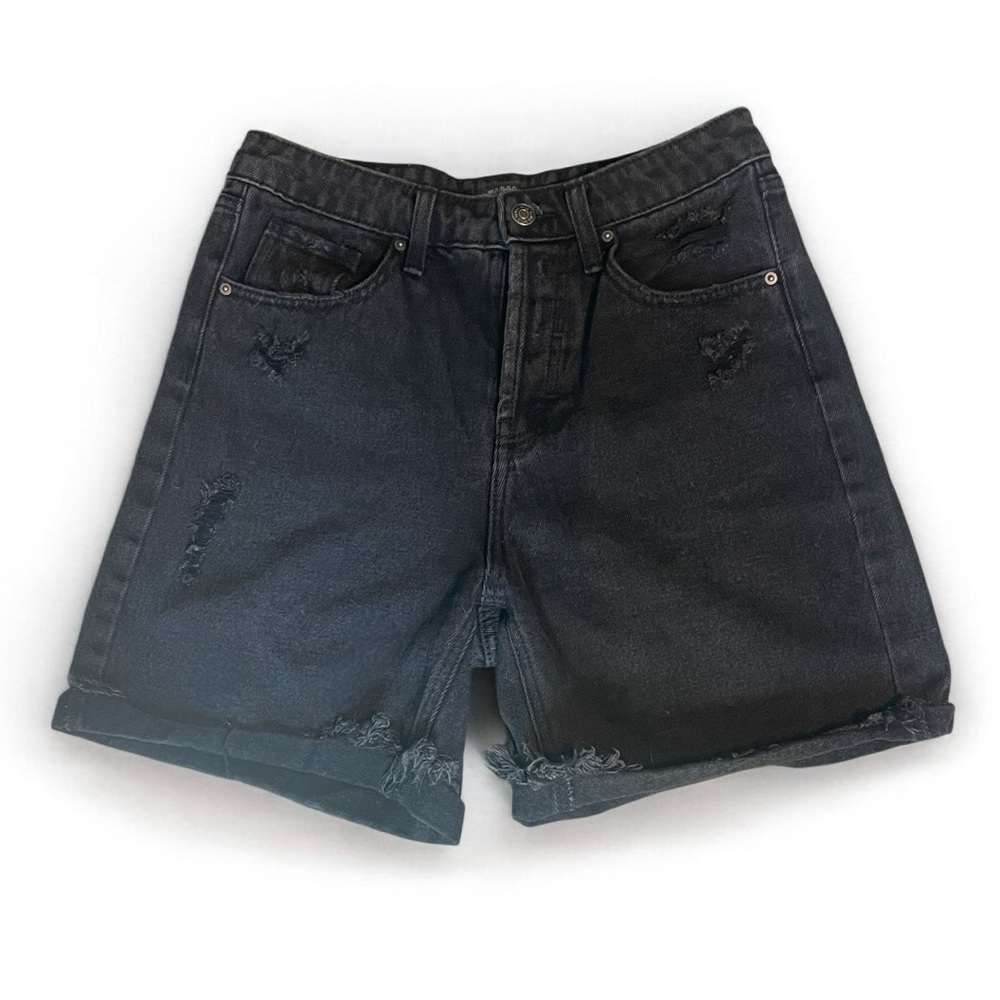 Wild fable, distressed, high rise, Bermuda jean shorts size 4